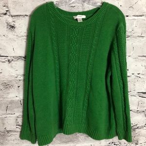 CJ Banks Green Sweater.